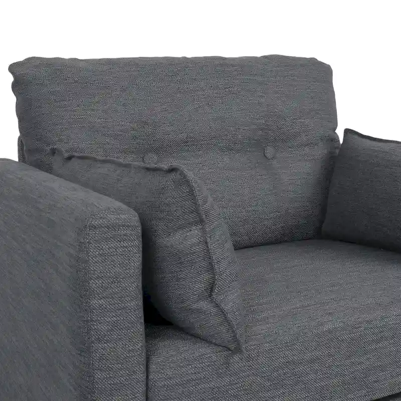 Symonds Tufted Club Chair with Accent Pillows by Christopher Knight Home