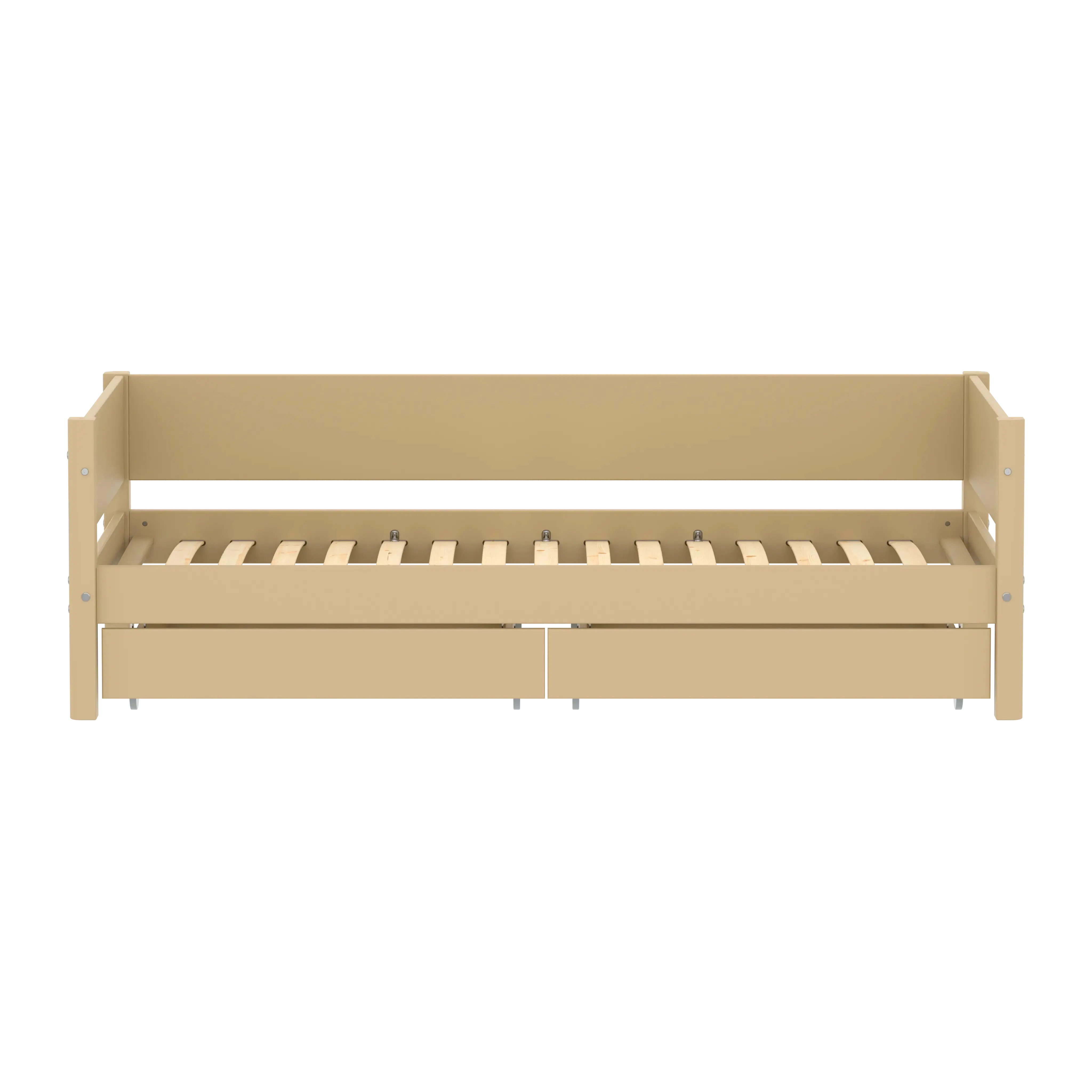 Single Bed with Storage, 90x200 cm, Sand