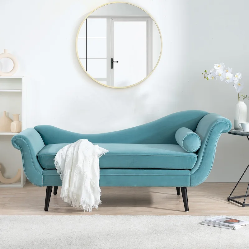 70.86W Chaise Lounge with Scroll Arm