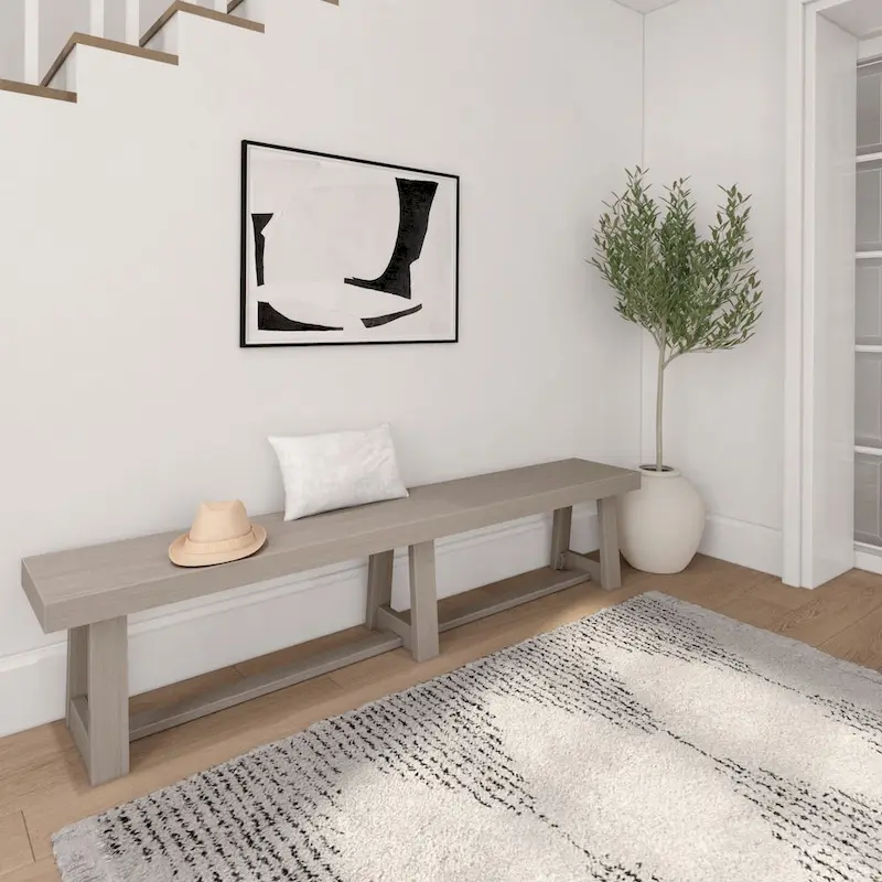 Plank and Beam Classic Solid Wood Dining Bench - 86