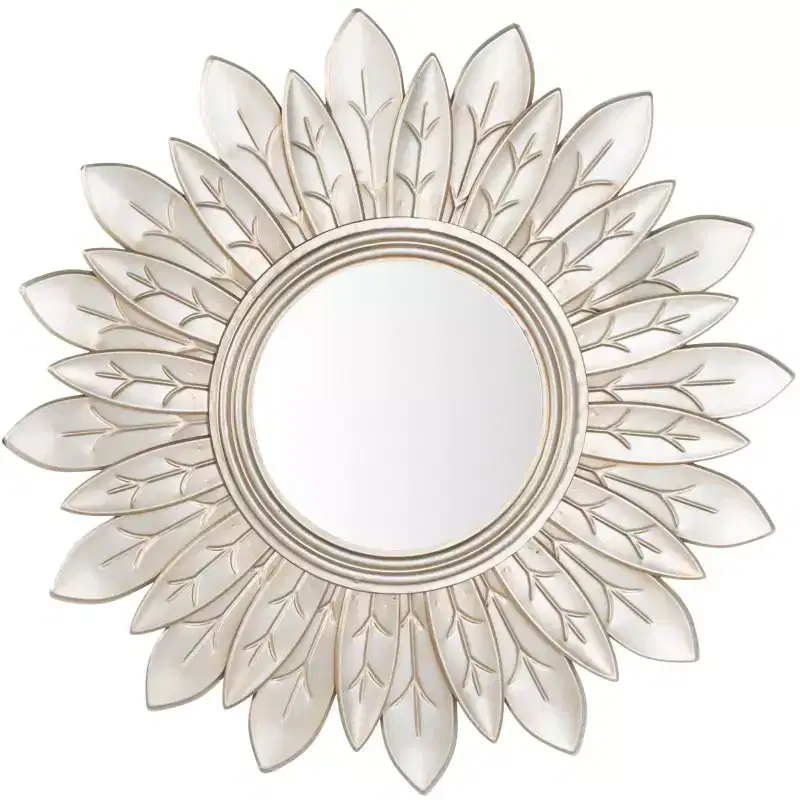Champagne Sunburst Wall Mount Mirror, 13.39 Inch