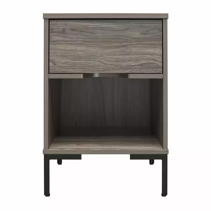 RealRooms Rolland Nightstand, Weathered Oak