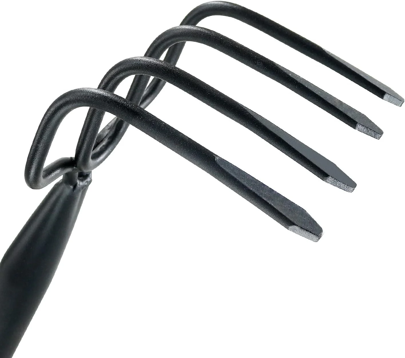 4 Tine Garden Cultivator Rake with Long Handle for Digging Loosening Weeding