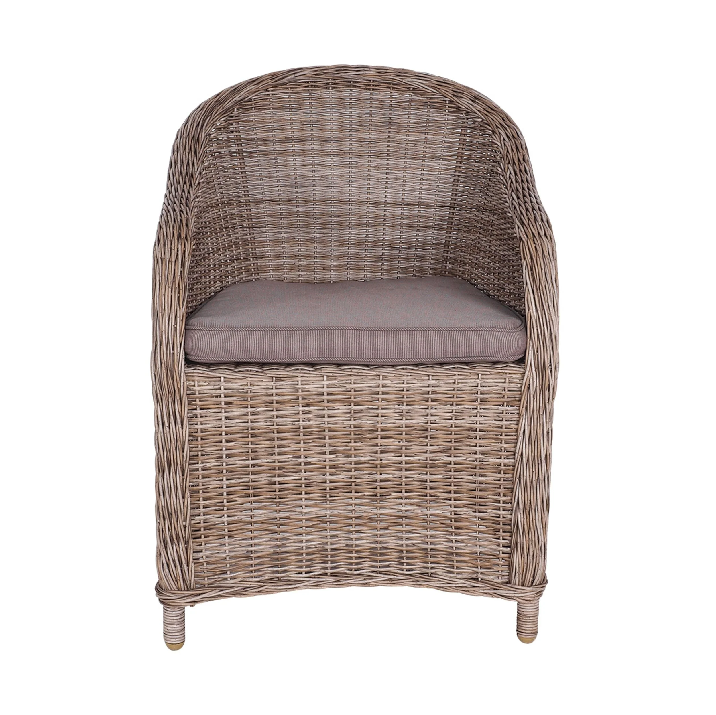 Verdun Outdoor Wicker Dining Chair With Cushion Natural