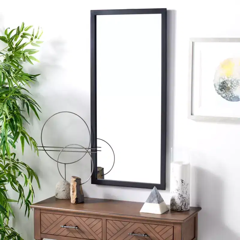 18 x 39.5 in. Brass Iron Rectangular Wall Mirror