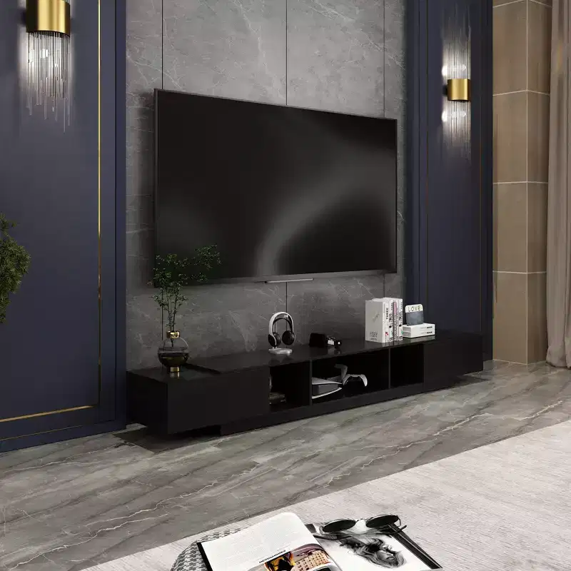 TV Stand with Storage Drawers and Shelves