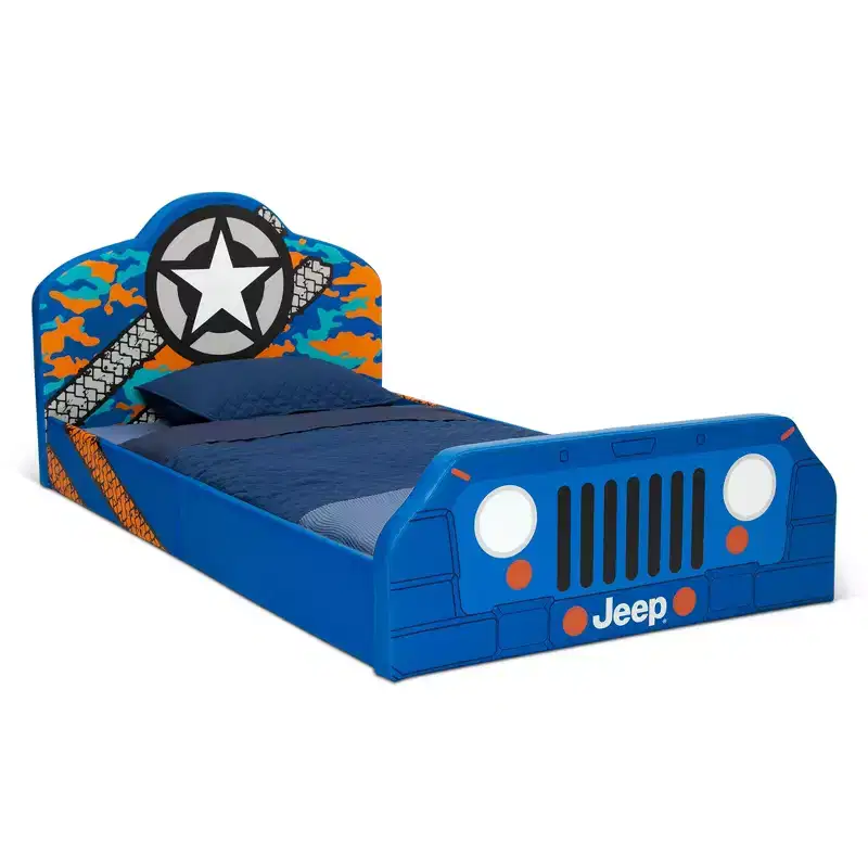 Jeep Upholstered Twin Bed for Kids