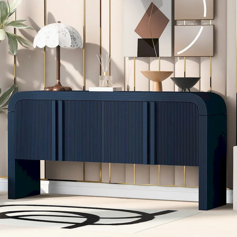 Modern 4 Door Wooden Cabinet, Storage Cabinet for Living Room, Entryway, Hallway - N/A