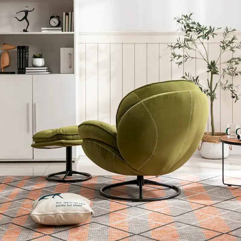 Accent chair TV Chair Living room Chair with Ottoman