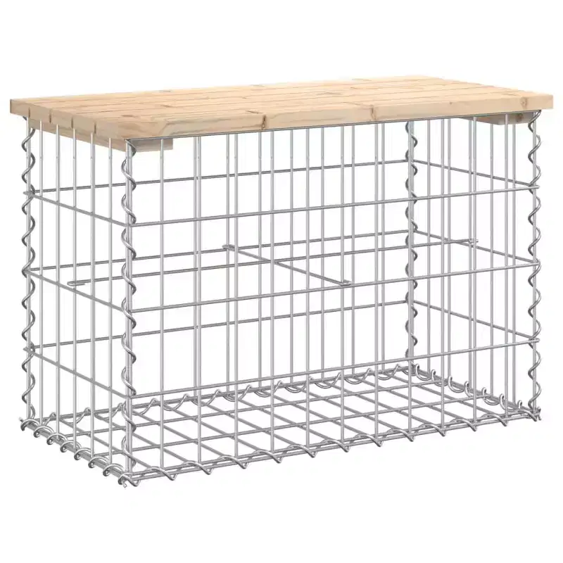 Garden Bench Natural Wood Solid Pine Wood Compact