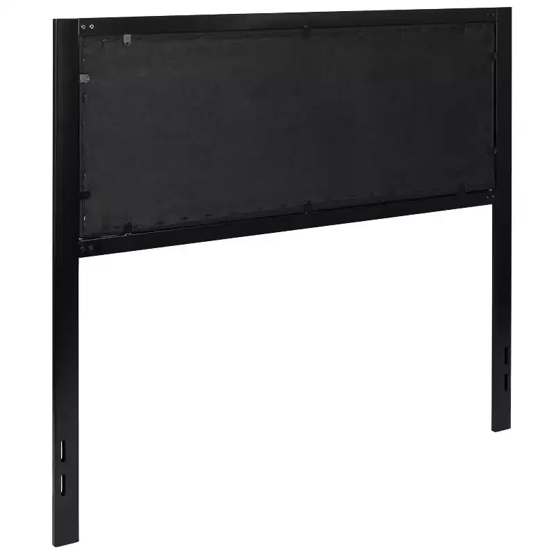 Emma and Oliver Metal Headboard - Fabric Upholstery Fits Standard Bed Frames