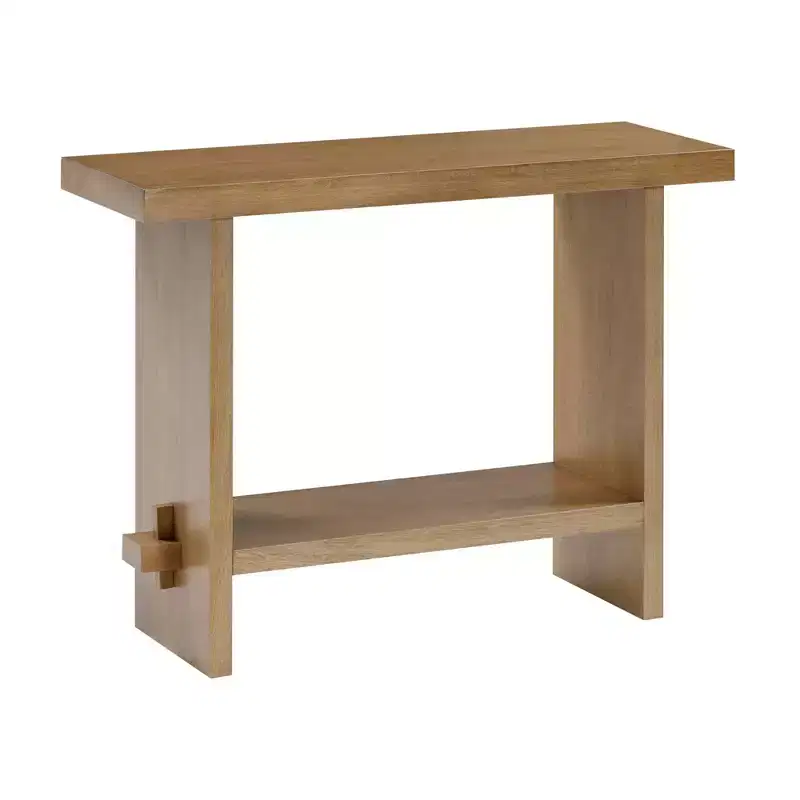 Nathan James Set of 2 Virgo Wood Console Table Set of 2 Light Brown