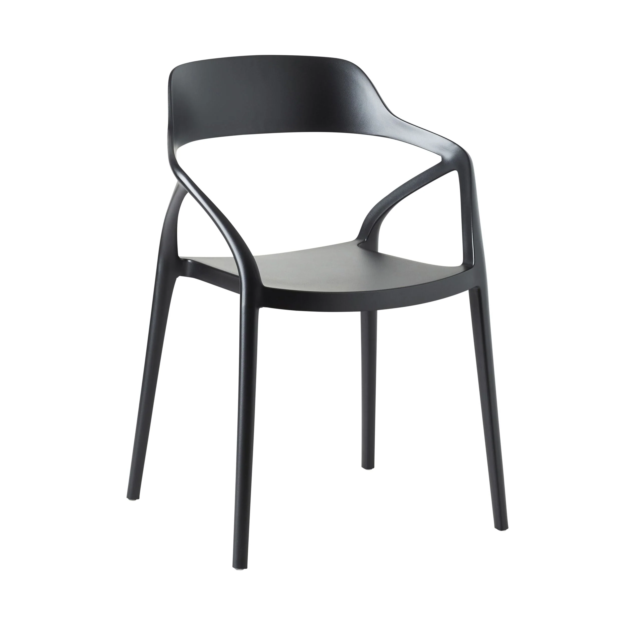 Inigo Outdoor Aluminium Stackable Dining Chair Matte Black