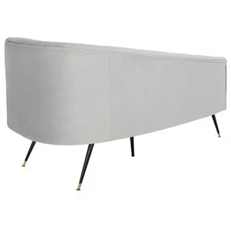 Parisian Velvet Settee Loveseat Metal Frame Gold Cap Legs Foam Cushion Seats 2 550 lbs