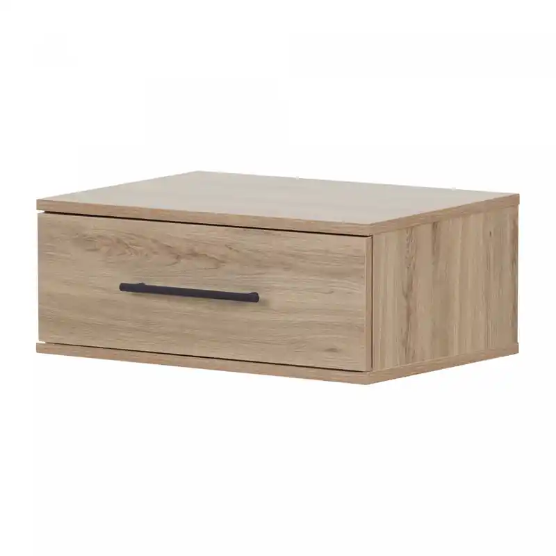 Floating Nightstand With 1 Drawer - Rustic Oak