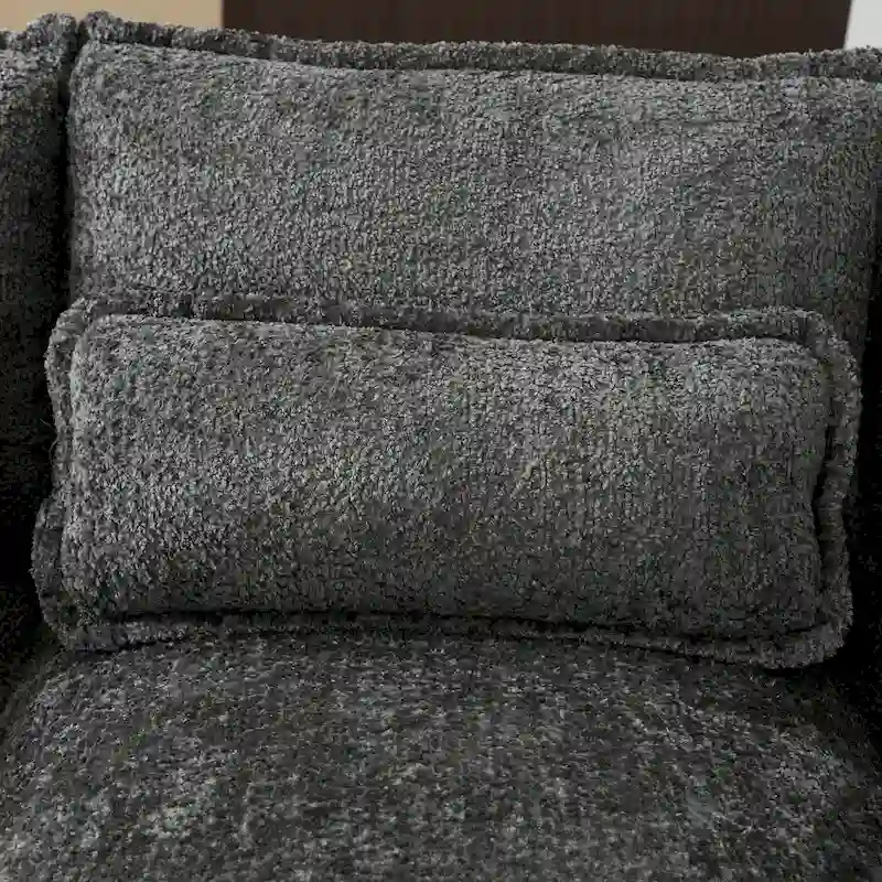 110.63 Modern U-Shaped Chenille 4 Seater Sectional Sofa with Double Cushions, 2 Chaise and High-Density Foam