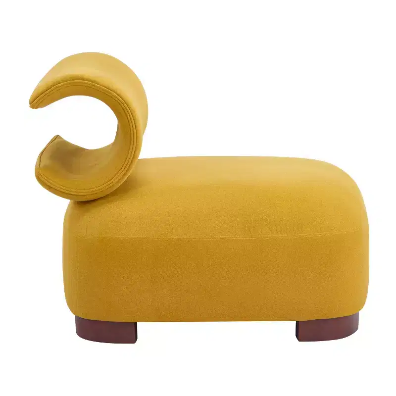 Christopher Knight Home Madison Modern Fabric Upholstered Armless Accent Chair with Sculpted Rolled Back