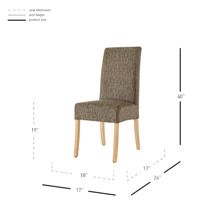 Valencia Fabric Chair, (Set of 2)