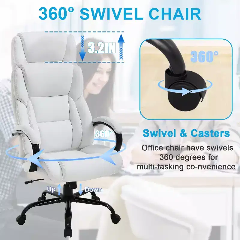 BestMassage Big and Tall Office Chair 500lbs Computer Chair Desk Chair
