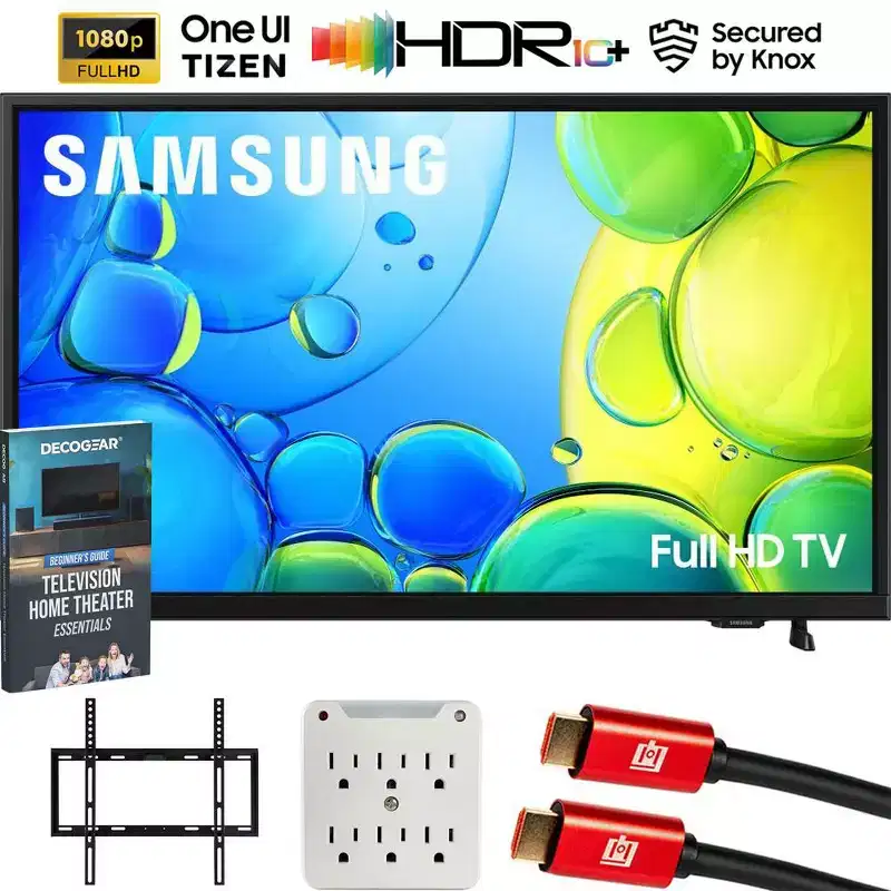 Samsung 40 inch 1080P FHD F6000F 4K Smart TV with Wall Mount & Accessories