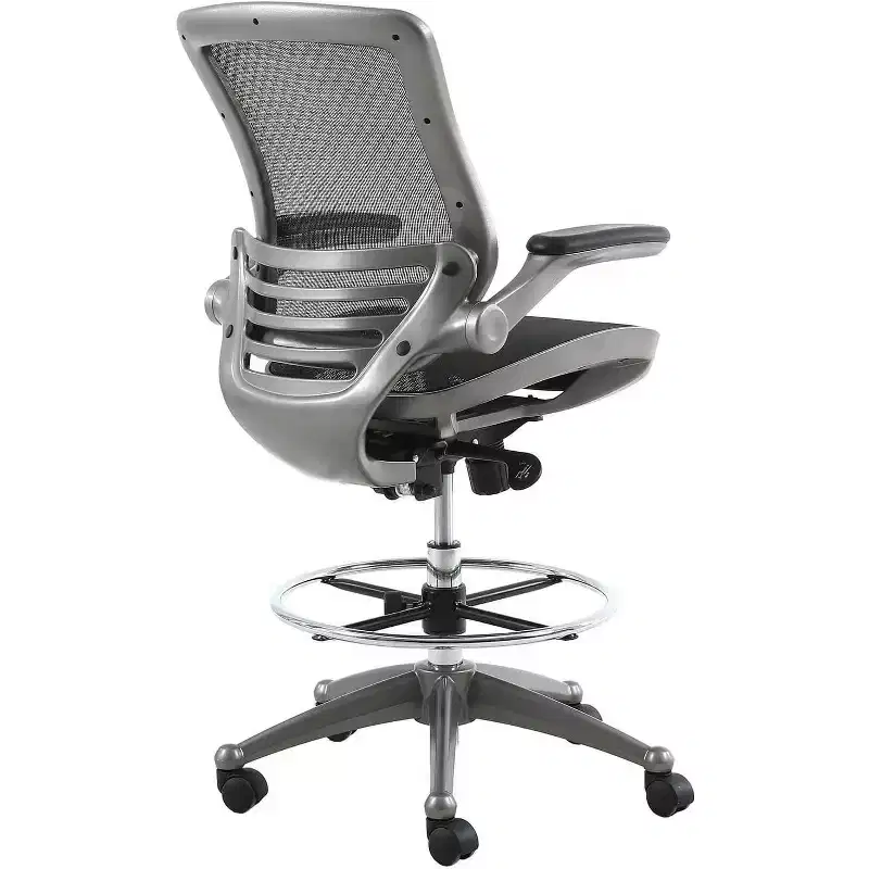 Harwick Evolve All Mesh Heavy Duty Drafting Chair - Gunmetal Finish