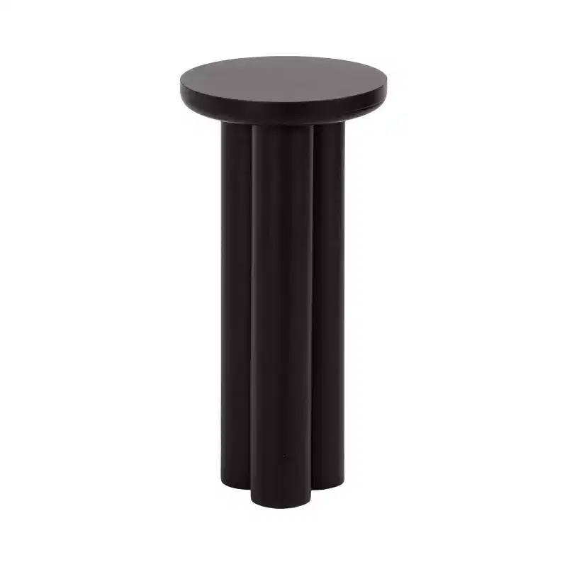 Round Drink Table – Chunky Tripod Base, Satin Black Finish, 21