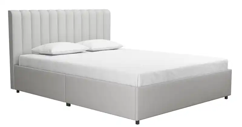Fabric Queen Bed with Storage Drawers