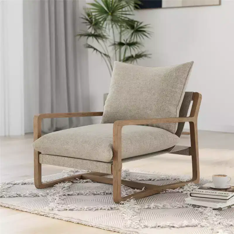 RealRooms Mika Upholstered Sling Accent Chair
