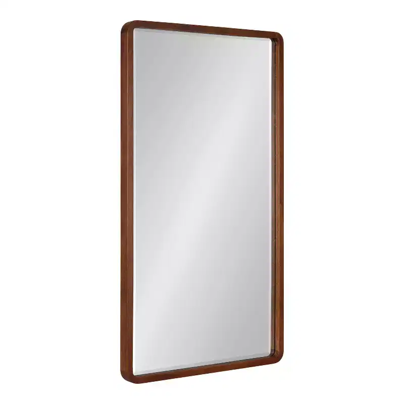 Kate and Laurel McLean Wood Radius Rectangle Wall Mirror