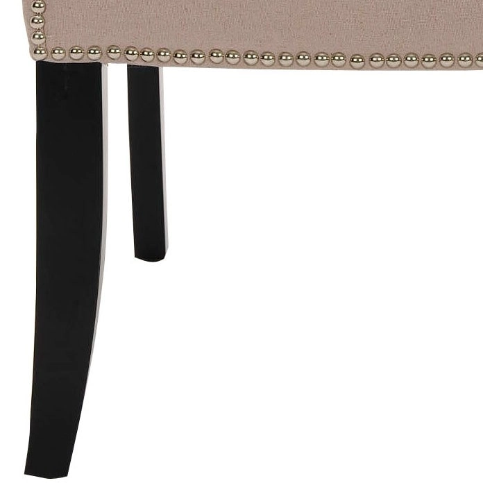 SAFAVIEH Veloudo Tan Linen Arm Chair - 24 x 25 x 36.2 - 24Wx25Dx36H