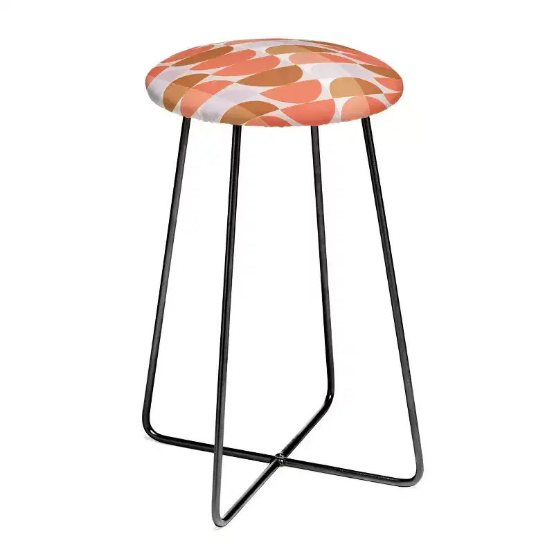ThirtyOne Illustrations Plum Counter Height Barstool - Deny Designs