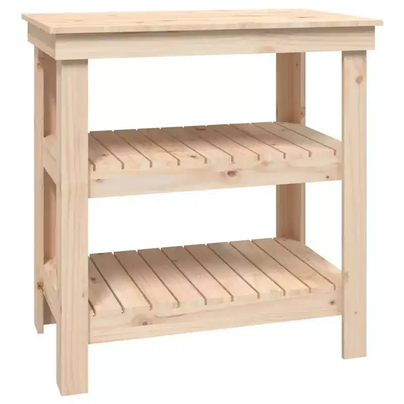 vidaXL Work Bench 30.9x19.7x31.5 Solid Wood Pine