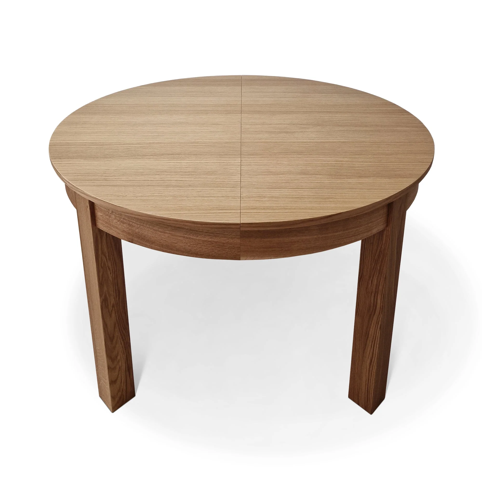 Dining Table Self Storing Leaf - The table - crafted either from solid oak or veneer - embodies classic charm and durability - Its round