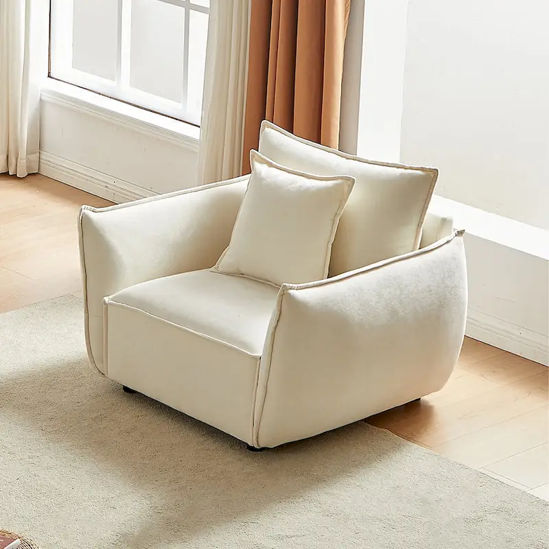44 Upholstered Arm Chair with Pillows