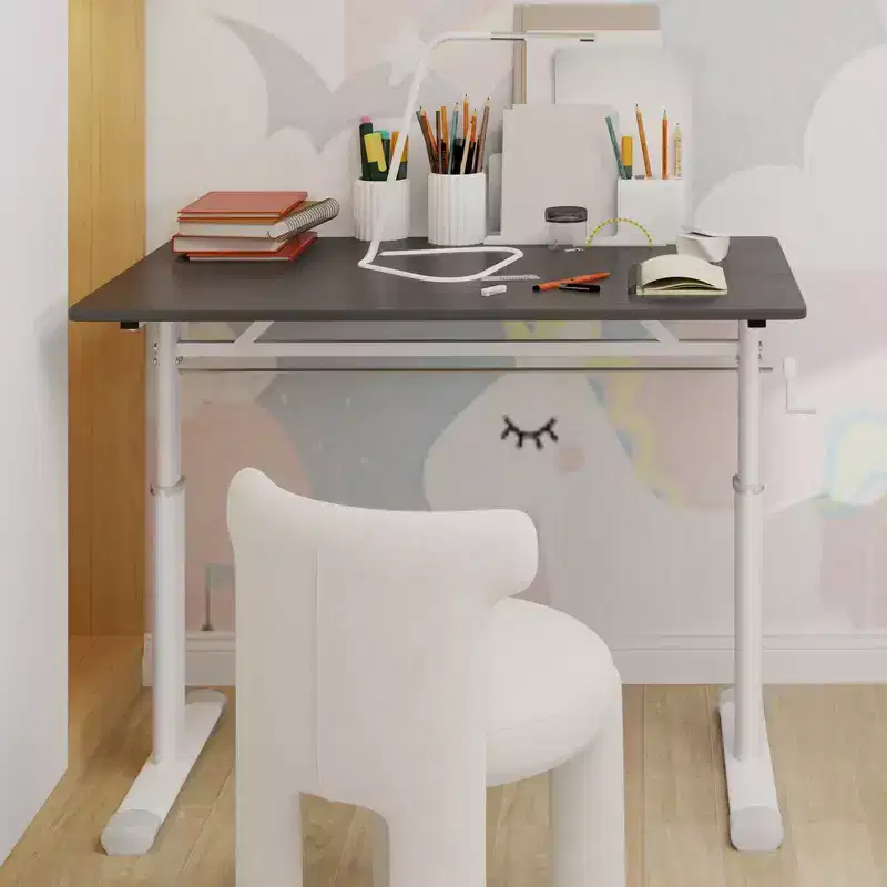 Height-Adjustable Small Desk, Multi-Purpose Writing Desk for Living Room, Office, Classroom