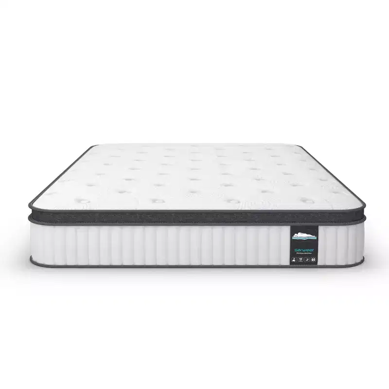 Serweet 8 Spring & Memory Foam Hybrid Mattress Heavier Coils for Durable Support Pressure Relieving- Compatible with Platform Bed
