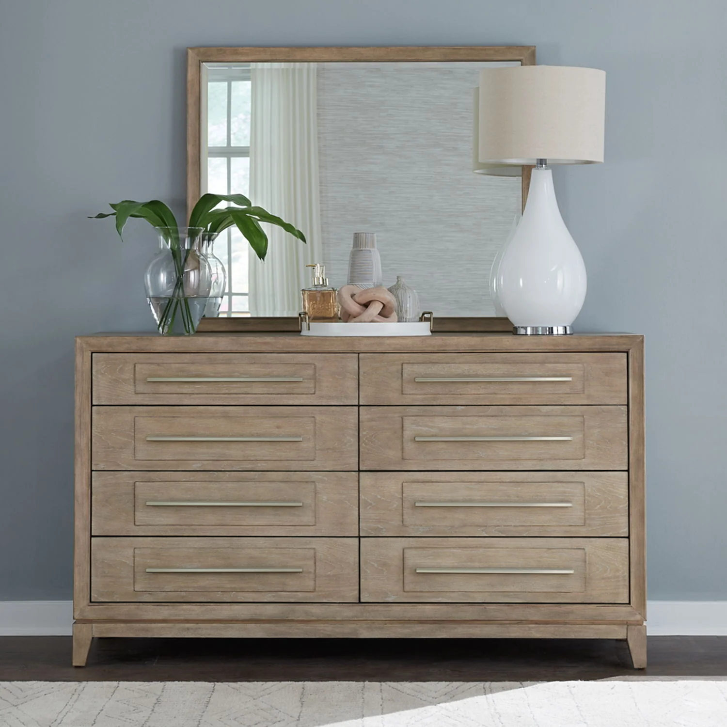 Dresser & Mirror - Sandstone — the Collection imparts a distinctive character that envelopes spaces in warmth and allure