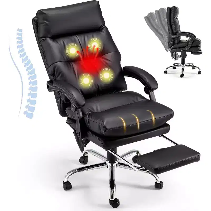 Executive 4-Point Massage Office Chair with Footrest