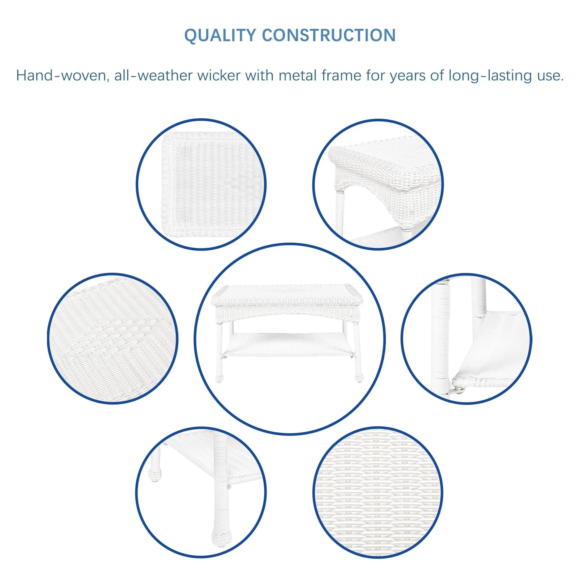Wicker Patio 4-piece Conversation Set