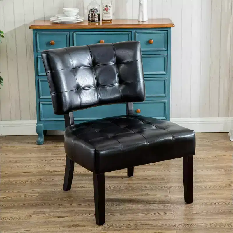 Modern Oversized Boucle Tufted Accent Chair with Mobile Base - Living Room & Bedroom
