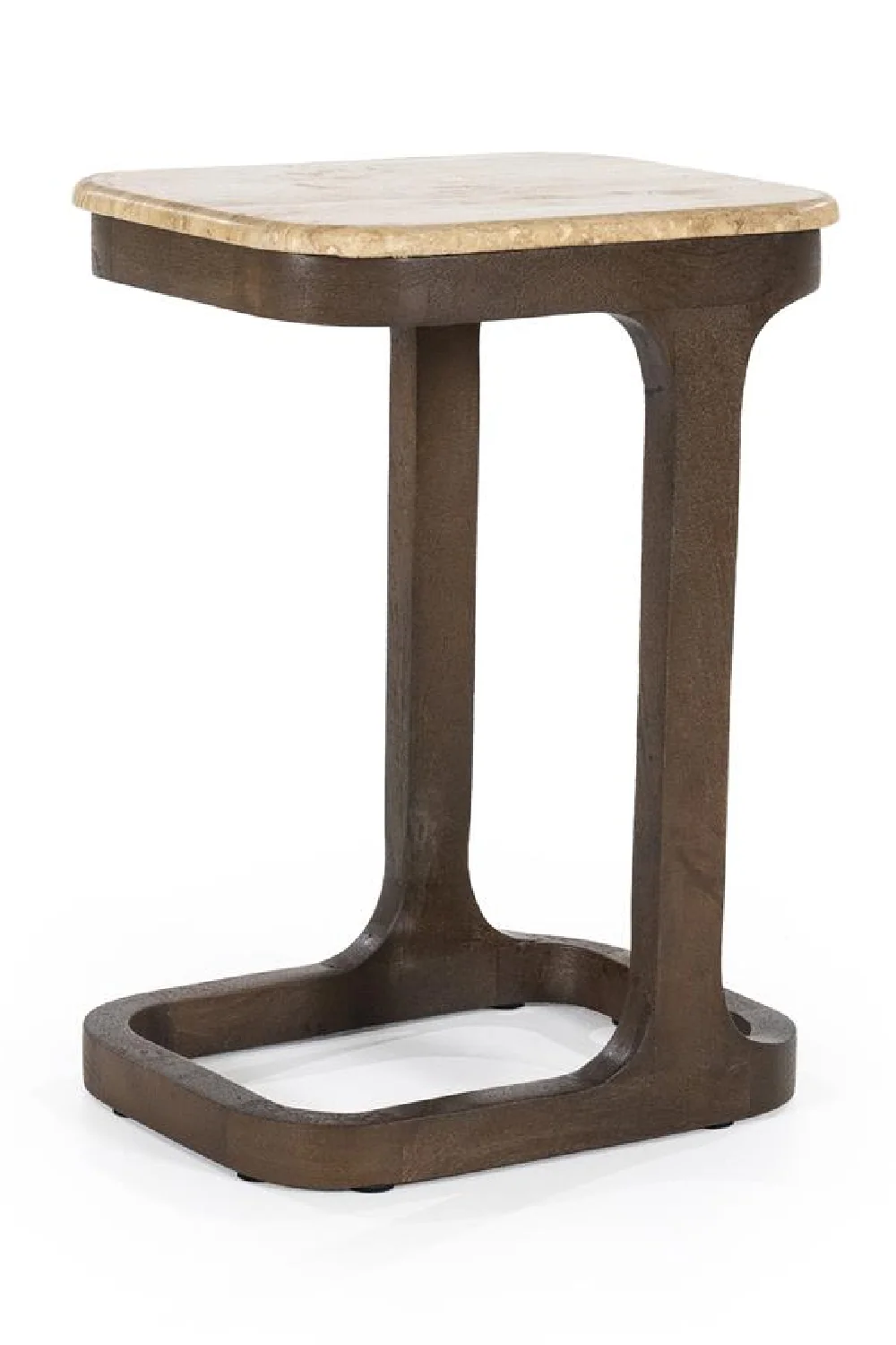 Travertine End Table