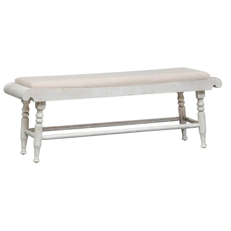 Whitney Antique Linen & Weathered Gray 6 Piece Trestle Table Set