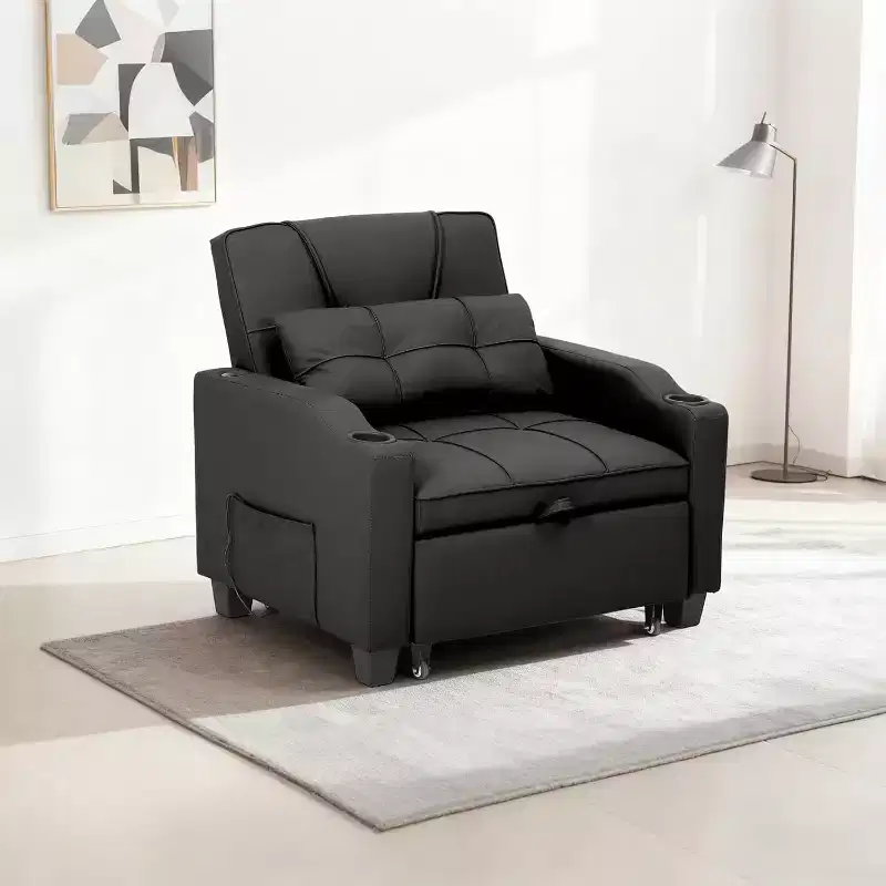 COZONY 3 in 1 Convertible Sofa Bed, Multi Functional Sleeper for Living Room Guest Room Apartment