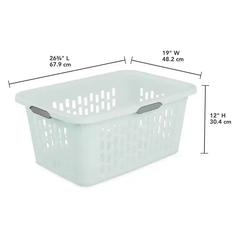 Sterilite Laundry Basket, Plastic Hamper with Handles