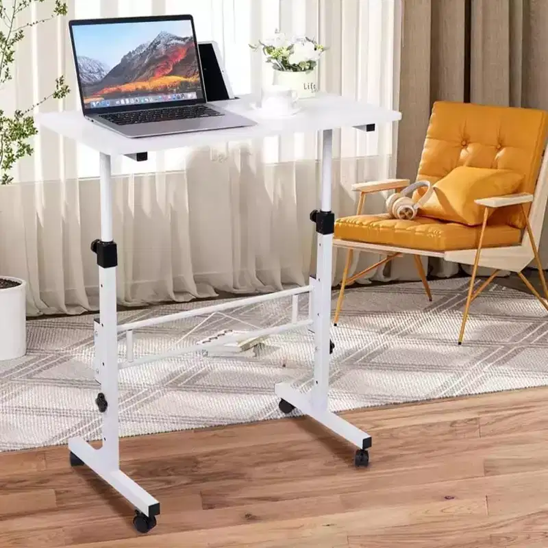 Standing Desk Adjustable Height Desk - Small Mobile with Wheels, Portable Laptop Table, 31''-43'' Range for Home Office, Classroom (32'' x 16'' Black)