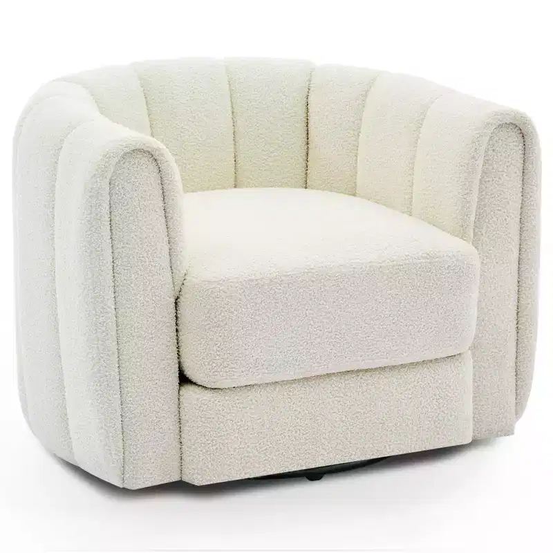 Modern Swivel Barrel Accent Chair, 360 Rotating, Comfortable Accent Chair, for Living Room, Bedroom, Office