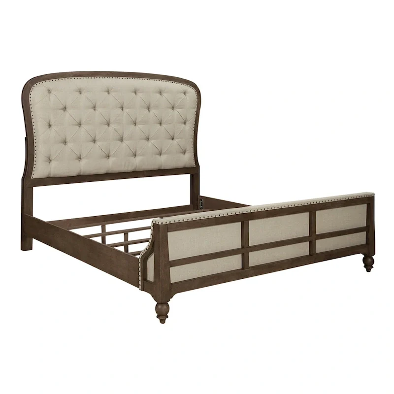 Dusty Taupe Queen Shelter Bed
