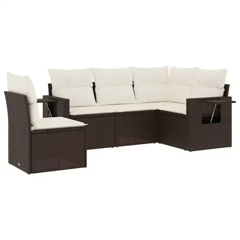 vidaXL Modular Garden Sofa Set with Cushions in Multiple Colors