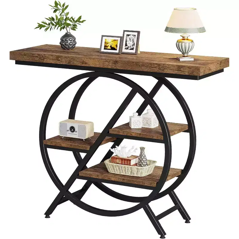 L-Shaped Computer Desk with Monitor Stand – Home Office