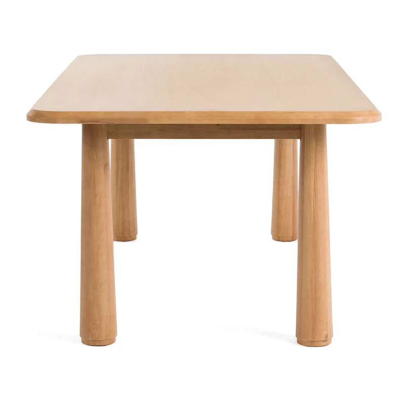 Modern 87 Natural Acacia Rectangular Dining Table - Beige